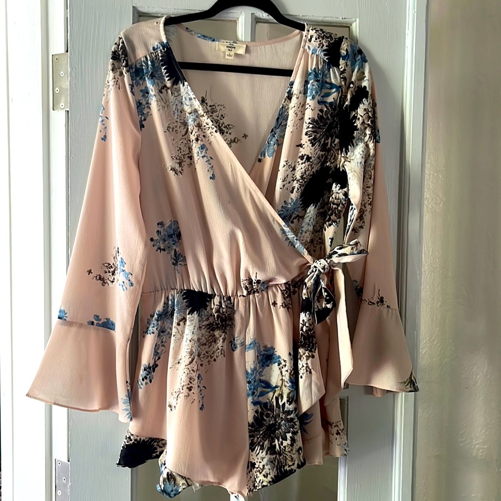 Blush, Floral Romper